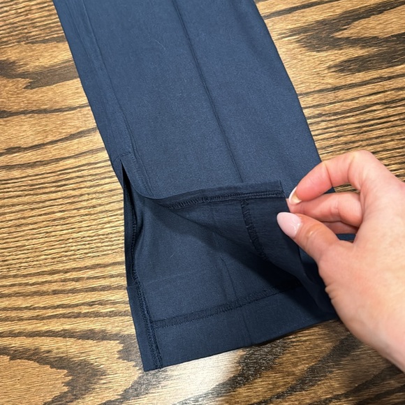 Elaine Kim navy blue trousers with split cuff size P - Picture 2 of 6